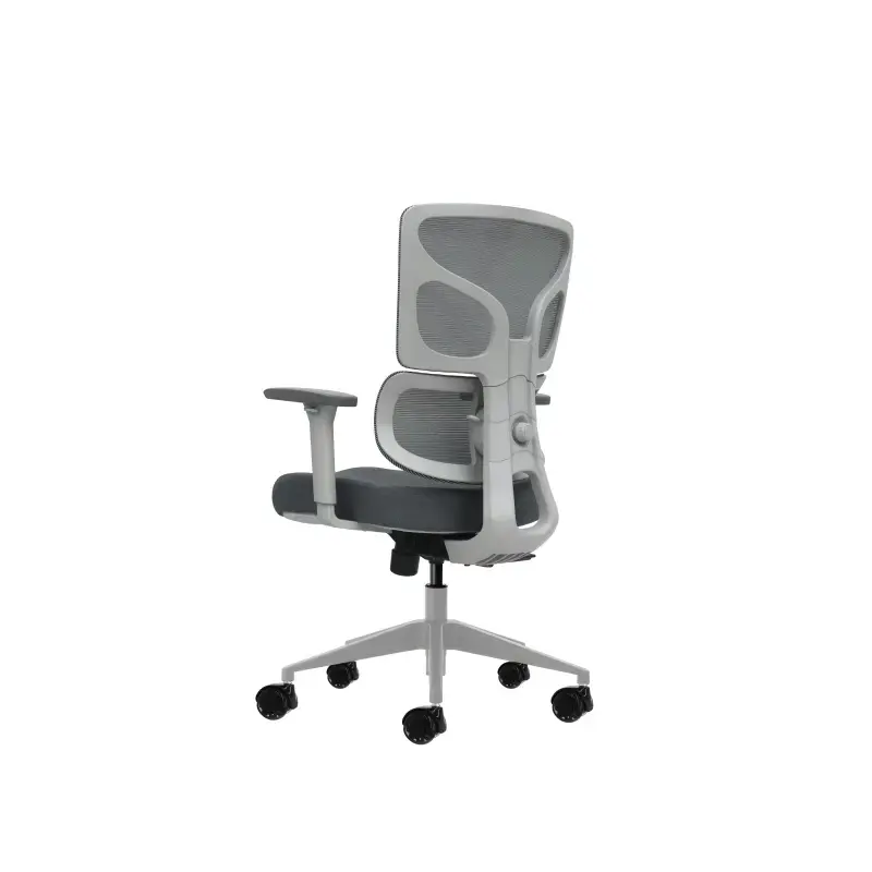 Oqonos Cherg 015 Silla de Oficina Ergonomica con Respaldo y Asiento de Malla Elastica, Reposabrazos 4D, Asiento Deslizable Ergon