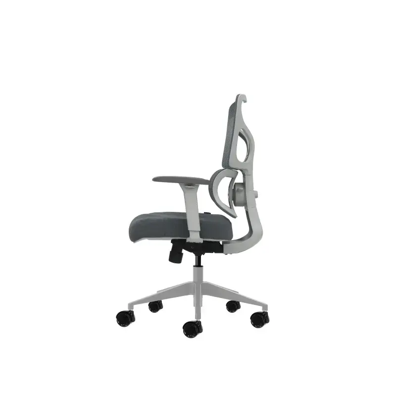 Oqonos Cherg 015 Silla de Oficina Ergonomica con Respaldo y Asiento de Malla Elastica, Reposabrazos 4D, Asiento Deslizable Ergon
