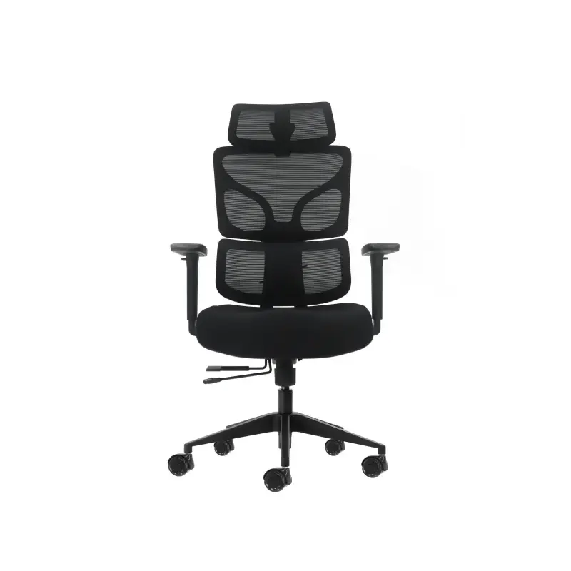 Oqonos Cherg 010 Silla de Oficina Ergonomica con Reposacabezas Cervical Ajustable, Respaldo y Asiento de Malla Elastica, Reposab