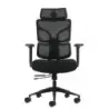 Oqonos Cherg 010 Silla de Oficina Ergonomica con Reposacabezas Cervical Ajustable, Respaldo y Asiento de Malla Elastica, Reposab