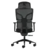 Oqonos Cherg 010 Silla de Oficina Ergonomica con Reposacabezas Cervical Ajustable, Respaldo y Asiento de Malla Elastica, Reposab