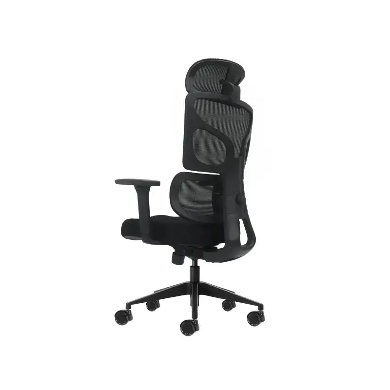 Oqonos Cherg 010 Silla de Oficina Ergonomica con Reposacabezas Cervical Ajustable, Respaldo y Asiento de Malla Elastica, Reposab