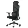 Oqonos Cherg 010 Silla de Oficina Ergonomica con Reposacabezas Cervical Ajustable, Respaldo y Asiento de Malla Elastica, Reposab