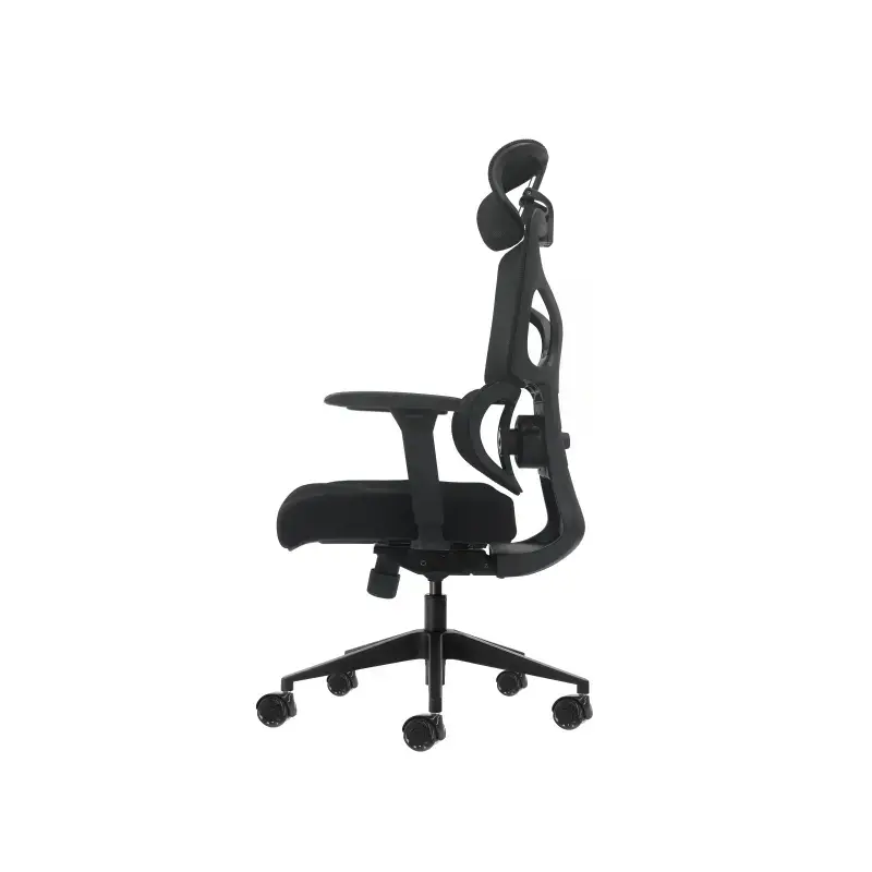 Oqonos Cherg 010 Silla de Oficina Ergonomica con Reposacabezas Cervical Ajustable, Respaldo y Asiento de Malla Elastica, Reposab