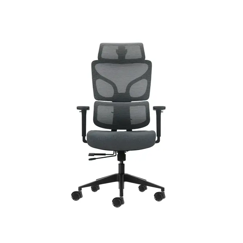 Oqonos Cherg 011 Silla de Oficina Ergonomica con Reposacabezas Cervical Ajustable, Respaldo y Asiento de Malla Elastica, Reposab