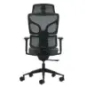 Oqonos Cherg 011 Silla de Oficina Ergonomica con Reposacabezas Cervical Ajustable, Respaldo y Asiento de Malla Elastica, Reposab