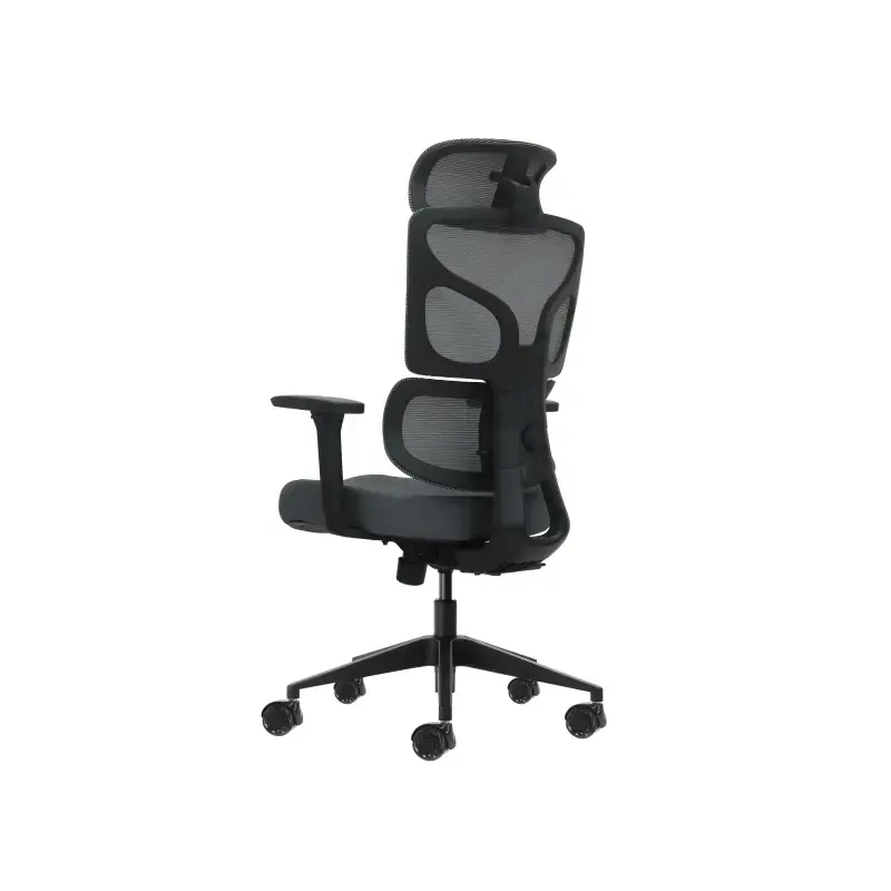 Oqonos Cherg 011 Silla de Oficina Ergonomica con Reposacabezas Cervical Ajustable, Respaldo y Asiento de Malla Elastica, Reposab