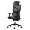 Oqonos Cherg 011 Silla de Oficina Ergonomica con Reposacabezas Cervical Ajustable, Respaldo y Asiento de Malla Elastica, Reposab