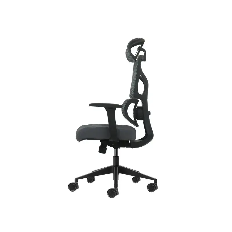 Oqonos Cherg 011 Silla de Oficina Ergonomica con Reposacabezas Cervical Ajustable, Respaldo y Asiento de Malla Elastica, Reposab