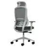 Oqonos Cherg 022 Silla de Oficina Ergonomica con Reposacabezas Cervical Ajustable, Mecanismo Autobalanceado, Reposabrazos 4D, As