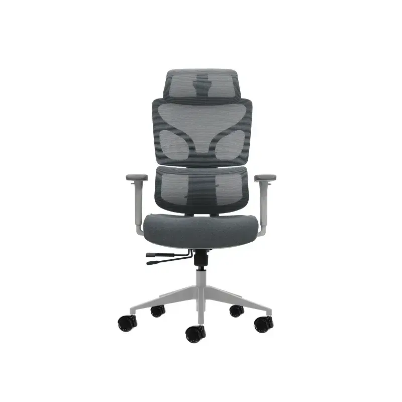 Oqonos Cherg 014 Silla de Oficina Ergonomica con Reposacabezas Cervical Ajustable, Respaldo y Asiento de Malla Elastica, Reposab