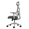Oqonos Cherg 014 Silla de Oficina Ergonomica con Reposacabezas Cervical Ajustable, Respaldo y Asiento de Malla Elastica, Reposab