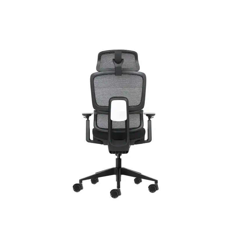 Oqonos Cherg 027 Silla de Oficina Ergonomica con Reposacabezas Cervical Ajustable, Respaldo y Asiento de Malla Elastica, Respald