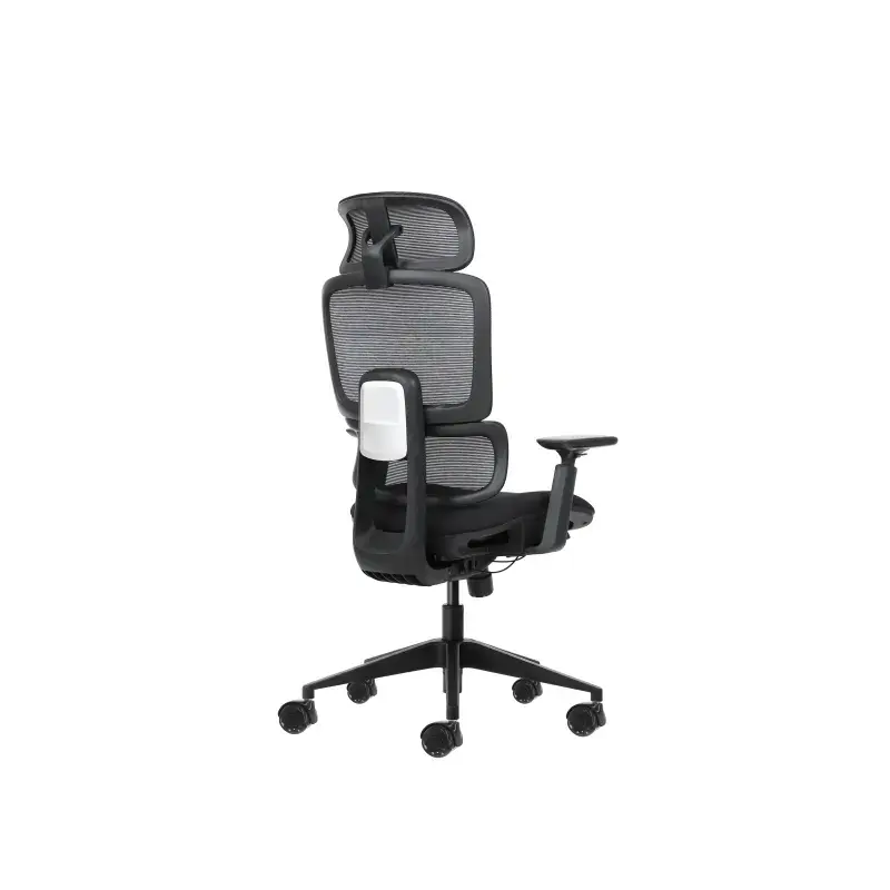 Oqonos Cherg 027 Silla de Oficina Ergonomica con Reposacabezas Cervical Ajustable, Respaldo y Asiento de Malla Elastica, Respald