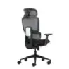 Oqonos Cherg 027 Silla de Oficina Ergonomica con Reposacabezas Cervical Ajustable, Respaldo y Asiento de Malla Elastica, Respald
