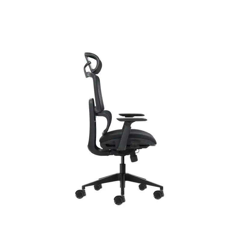 Oqonos Cherg 027 Silla de Oficina Ergonomica con Reposacabezas Cervical Ajustable, Respaldo y Asiento de Malla Elastica, Respald