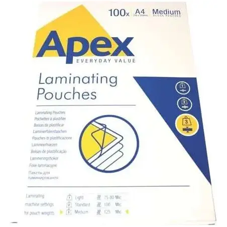 Fellowes Pack de 100 Fundas para Plastificar Brillo A4 - 125 Micras - Resistente al Agua - Transparente | Ahorro Imprimiendo