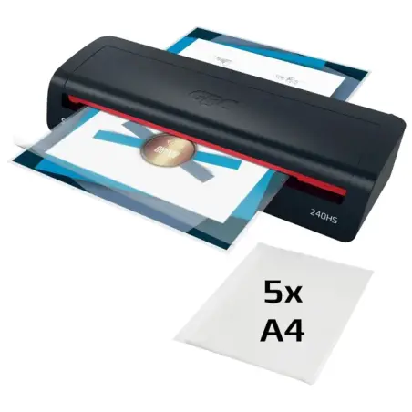 GBC 240HS Home Office A3 Plastificadora - Calentamiento en 2 Minutos - Desde Documentos de Identidad hasta Documentos A3 - Compa