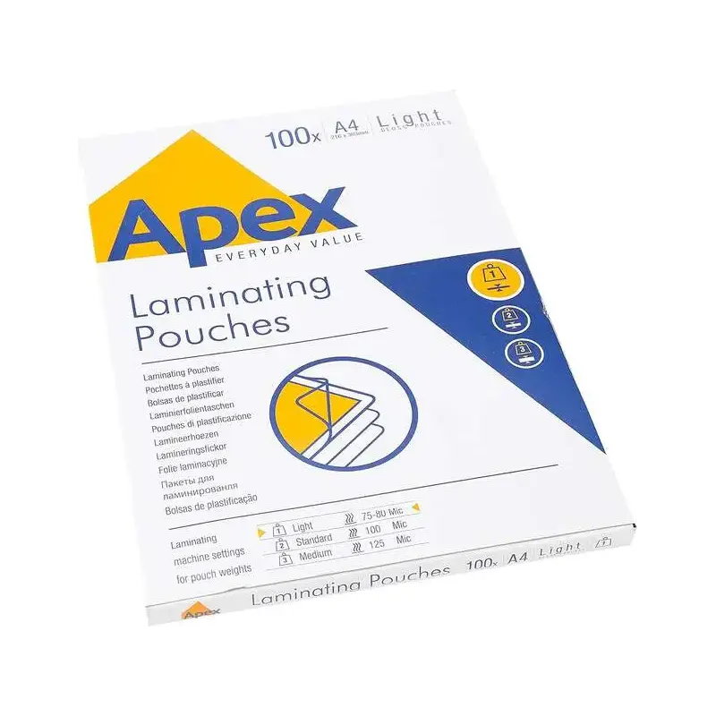 Fellowes Pack de 100 Fundas para Plastificar Brillo A4 - 75 Micras - Resistente al Agua - Transparente | Ahorro Imprimiendo