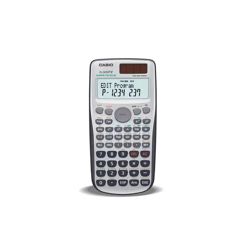 Casio FX-3650PII Calculadora Programable de Sobremesa - Pantalla de 2 Lineas - 279 Funciones - 360 Pasos de Programacion - Alime