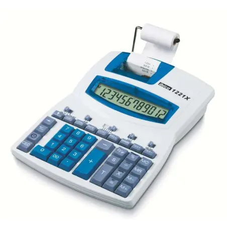 Ibico 1221x Calculadora Semi-Profesional Pantalla LCD 12 Digitos - Impresion a 2 Colores - Velocidad de Impresion 2.4 Lineas por