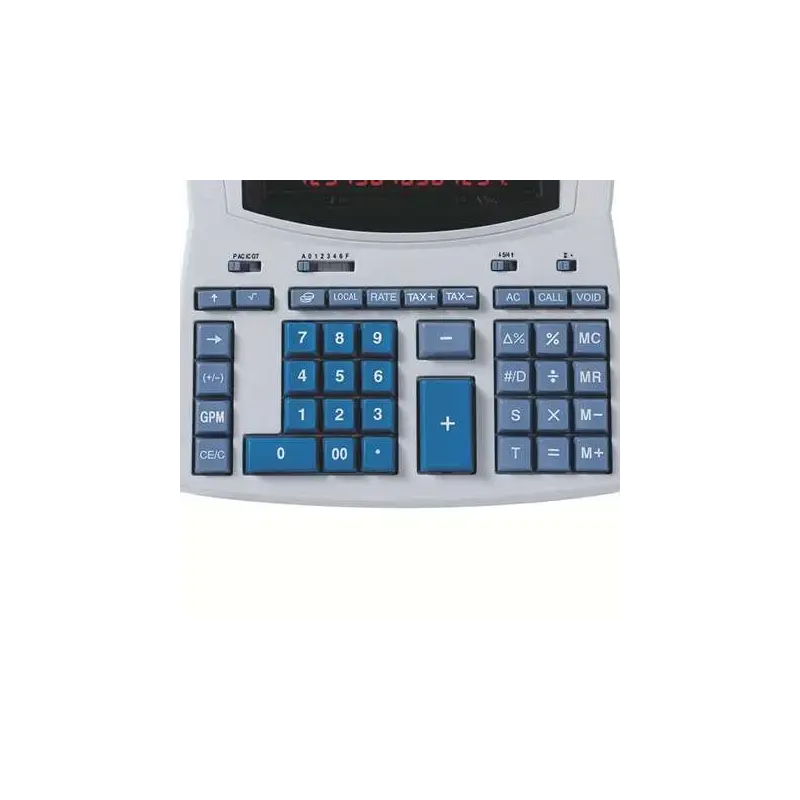 Ibico 1491X Calculadora Profesional Termica 14 Digitos - Pantalla LCD 2 Colores - Impresion en Negro - Velocidad 10 Lineas por S