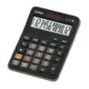 Casio MX-12B Calculadora de Escritorio Pequeña - Pantalla LCD de 12 Digitos - Solar y Pilas - Color Negro | Ahorro Imprimiendo