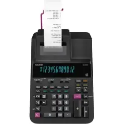 Casio DR-200R Calculadora Impresora de Sobremesa con Pantalla Grande de 12 Digitos - Impresion en 2 Colores - 4,4 Lineas por Seg
