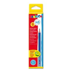 Carioca Lapiz de Grafito HB - Facil de Borrar y Sacar Punta - Cuerpo Triangular Agradable al Tacto - Mina Resistente a las Caida