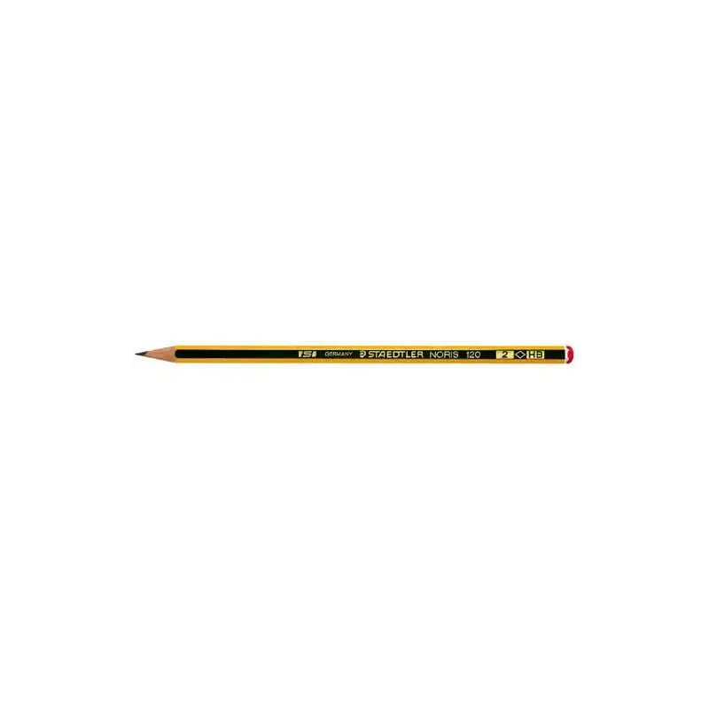 Staedtler Noris 120-2 Lapiz de Grafito Hexagonal HB - Mina Ultrarresistente de 2mm - Madera de Bosques Sostenibles | Ahorro Impr