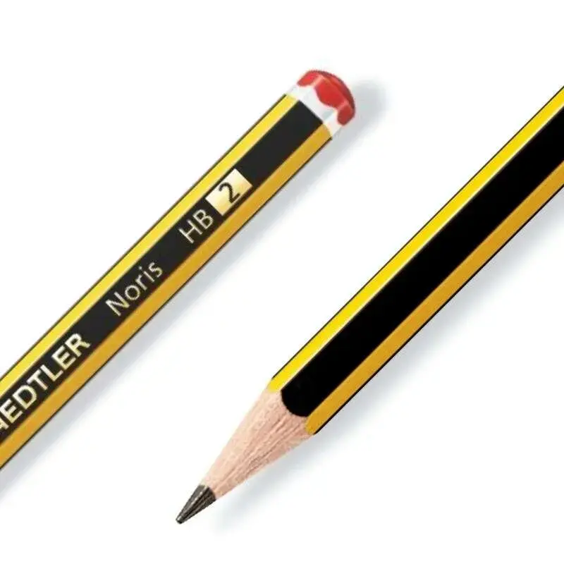 Staedtler Noris 120-2 Lapiz de Grafito Hexagonal HB - Mina Ultrarresistente de 2mm - Madera de Bosques Sostenibles | Ahorro Impr