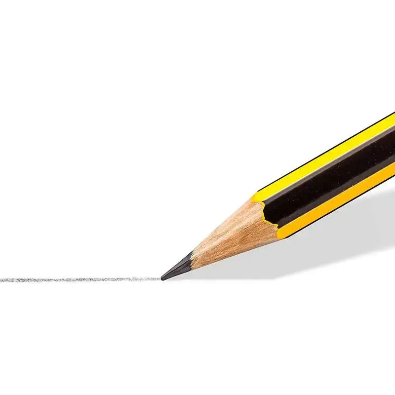 Staedtler Noris 122 Lapiz de Grafito Hexagonal con Goma - Mina HB - Resistencia a la Rotura - Sin PVC ni Latex | Ahorro Imprimie