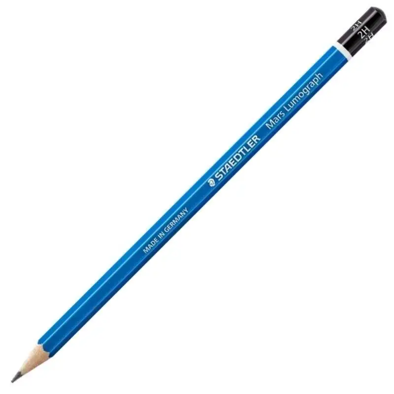 Staedtler Mars Lumograph 100 Lapiz de Grafito Hexagonal - Mina 2H Ultrarresistente de 2mm - Madera de Bosques Sostenibles | Ahor