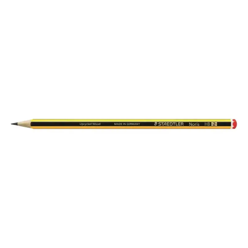 Staedtler Noris 120 Pack con 8 Lapices de Grafito Hexagonales HB + 1 Fineliner Noris Writing Pen 307 Negro - Resistencia a la Ro
