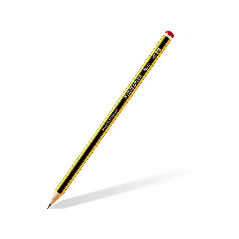 Staedtler Noris 120 Pack de 3 Lapices de Grafito Hexagonales + Goma de Borrar + Sacapuntas - Mina HB Ultrarresistente de 2mm - M