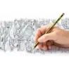 Staedtler Noris 120 Pack de 12 Lapices de Grafito Hexagonales + Goma de Borrar - Mina HB Ultrarresistente de 2mm - Madera de Bos