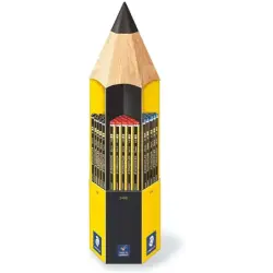 Staedtler Noris 120 Expositor de 90 Lapices de Grafito Hexagonal - Diferentes Graduaciones de Mina - Madera de Bosques Sostenibl