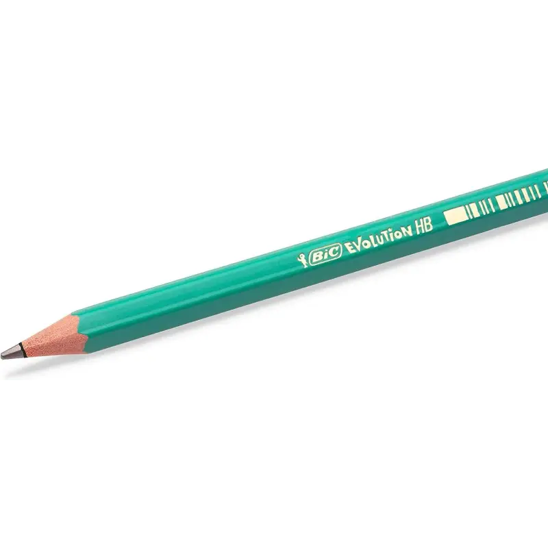 Bic Evolution Original Lapiz de Grafito Hexagonal - Mina HB Ultrarresistente - Sin Madera - No se Astilla | Ahorro Imprimiendo