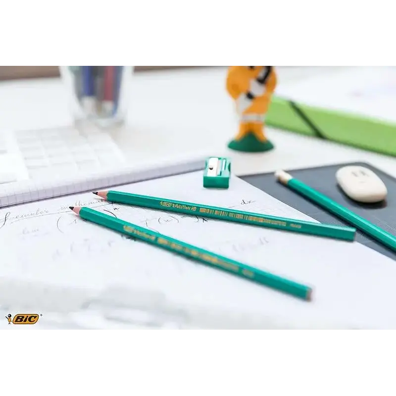 Bic Evolution Original Lapiz de Grafito Hexagonal - Mina HB Ultrarresistente - Sin Madera - No se Astilla | Ahorro Imprimiendo