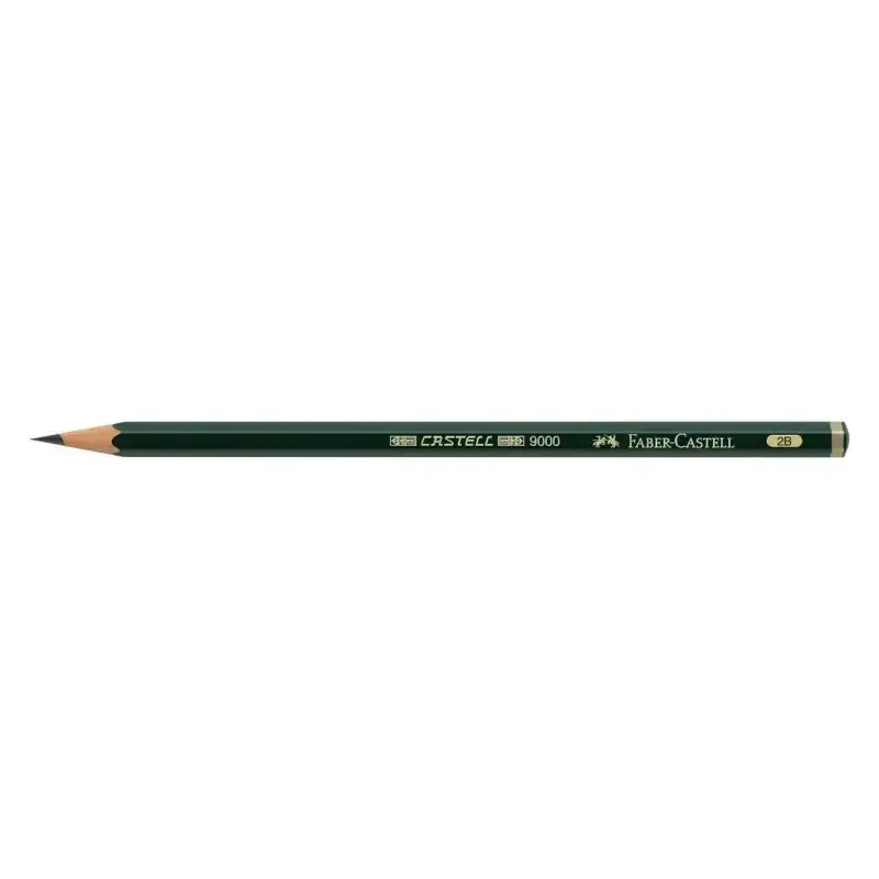Faber-Castell Castell 9000 Lapiz de Grafito 2B - Mina Resistente a la Rotura - Ecologico | Ahorro Imprimiendo