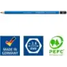 Staedtler Mars Lumograph 100 Lapiz de Grafito Hexagonal - Mina 8B - Resistencia a la Rotura - Madera de Bosques Sostenibles | Ah