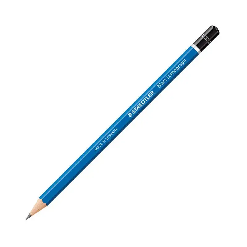 Staedtler Mars Lumograph 100 Lapiz de Grafito Hexagonal - Mina H Ultrarresistente de 2mm - Madera de Bosques Sostenibles | Ahorr