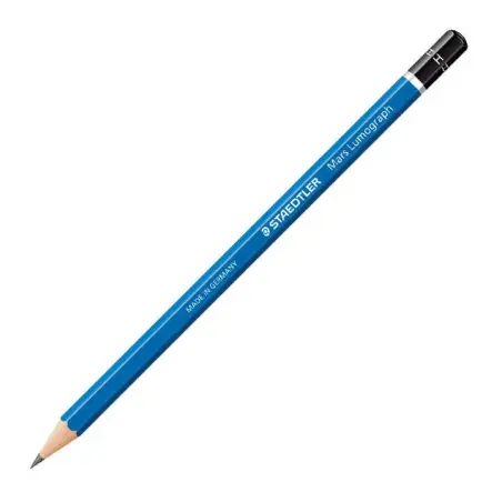 Staedtler Mars Lumograph 100 Lapiz de Grafito Hexagonal - Mina H Ultrarresistente de 2mm - Madera de Bosques Sostenibles | Ahorr