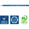 Staedtler Mars Lumograph 100 Lapiz de Grafito Hexagonal - Mina 2B - Resistencia a la Rotura - Madera de Bosques Sostenibles | Ah