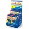Staedtler Noris Colour 185 Expositor con 20 Estuches de 12 Lapices de Colores + 5 Estuches de 24 Lapices de Colores - Diseño Hex