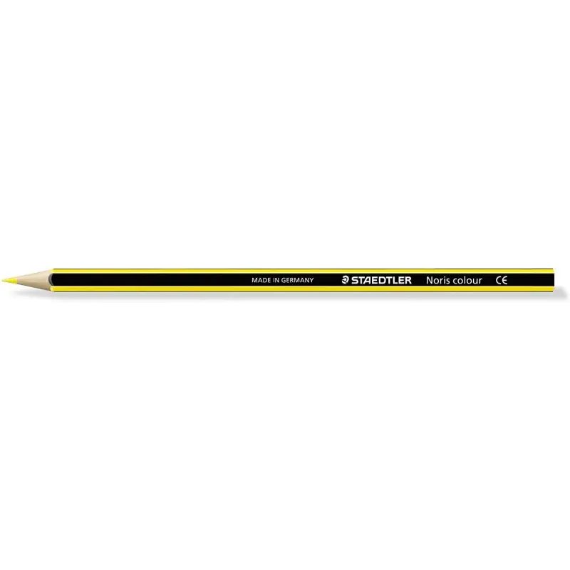 Staedtler Noris Colour 185 Lapiz Hexagonal de Color - Resistencia a la Rotura - Material Wopex - Color Amarillo Claro | Ahorro I