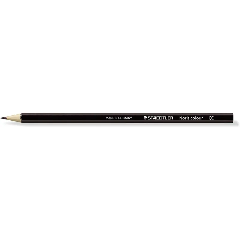 Staedtler Noris Colour 185 Lapiz Hexagonal de Color - Resistencia a la Rotura - Material Wopex - Color Marron | Ahorro Imprimien
