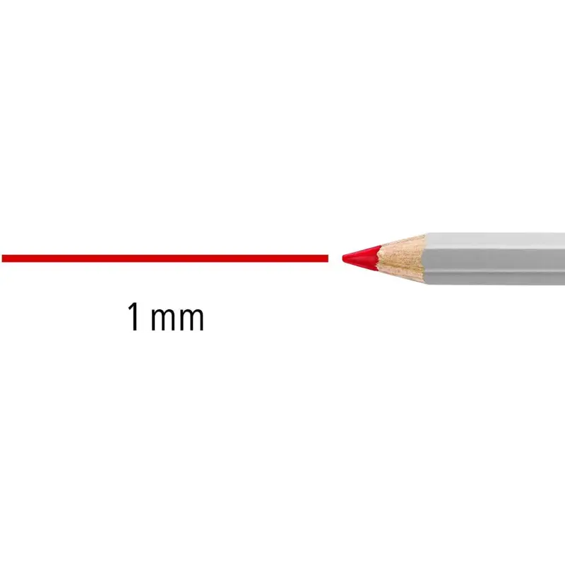 Staedtler Lumocolor 108 Lapiz de Color Hexagonal - Especial para Superficies Lisas - Marcado Opaco - Color Rojo | Ahorro Imprimi