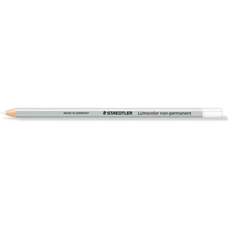 Staedtler Lumocolor 108 Lapiz de Color Hexagonal - Especial para Superfiices Lisas - Marcado Opaco - Color Blanco | Ahorro Impri