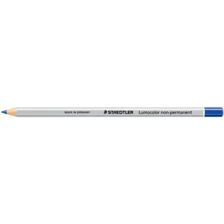 Staedtler Lumocolor 108 Lapiz de Color Hexagonal - Especial para Superfiices Lisas - Marcado Opaco - Color Azul | Ahorro Imprimi